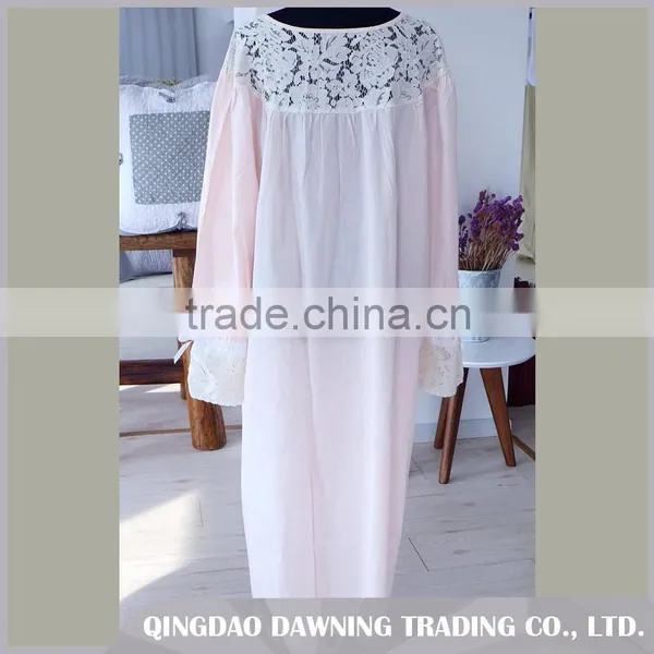 Fashionable Embroidered Cotton Nightgown For Women photo-2
