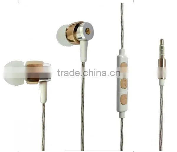 High Quality Metal Earbuds With Volume Control and Microphone