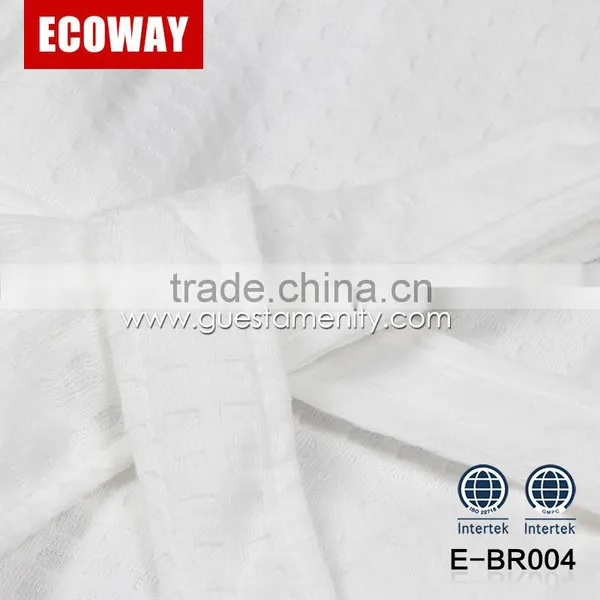 Wholesale Cheap White Breathable Bathroom Bathrobe Hotel Waffle Bathrobes photo-6