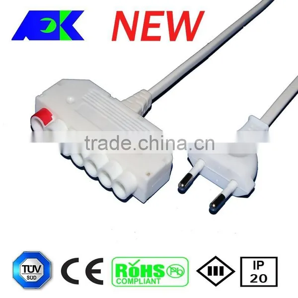 Led Pendant Light 250V 2.5A AC Power Cord Mikro-stecker Euro Plug to 250MP Male Connector photo-5