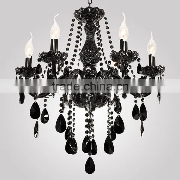 Small Black Acrylic Chandelier for Hallways photo-2