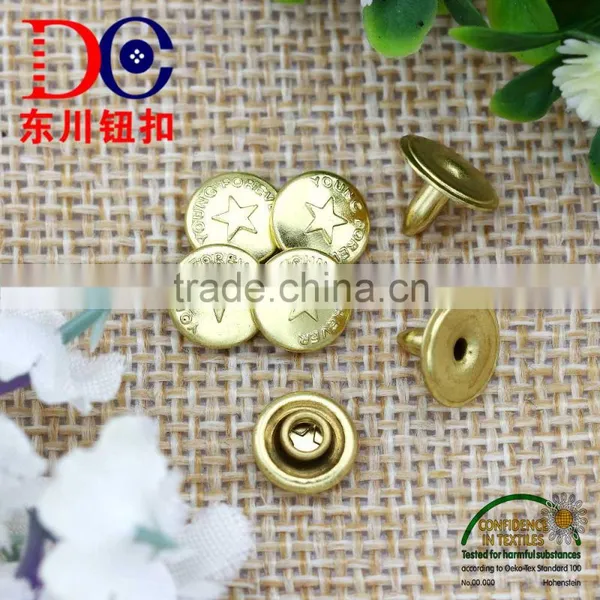 8mm Brass Metal Rivet Fashion Style Single Cap Jean Stud for Denim photo-4
