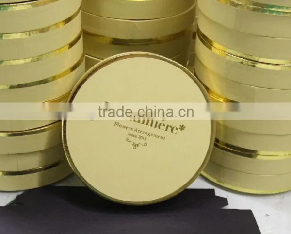 High Quality Round Flower Box With Gold Stamping Logo(ZJ-60056-003) Quality Choice photo-3