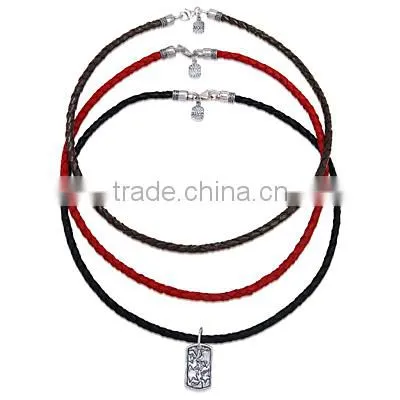 China Manufacturer 2014 Fashion Leather Necklace ,colourful Pendent Necklace