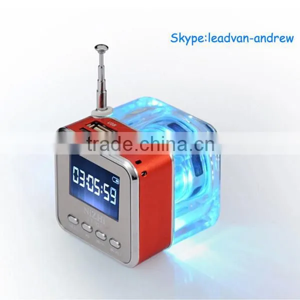 Support USB TF Music Playing Crystal Flash High Quality Portable Speaker For Bicycle photo-6