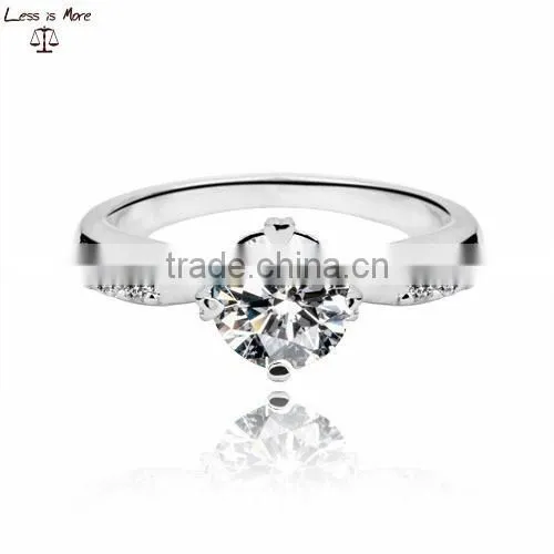 CZ Sterling Silver Cubic Zirconia Wedding Ring Set Wholesale Wedding Jewelry photo-2