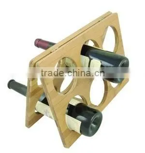Bamboo Wine Rack,can Hold 6pcs Bottle