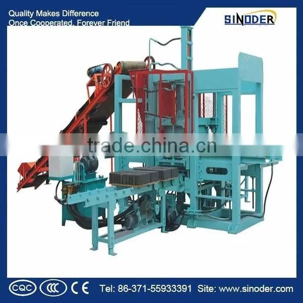 Sinoder Brand QTCement Solid Block Machine,Cement Solid Brick Machine, Cement Solid Bricks Equipment