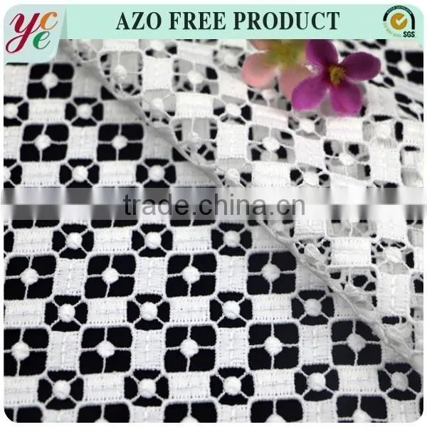 Popular Wholesale Dress Fabric African Chemical Lace Embroidery Fabric For Wedding Dress photo-3