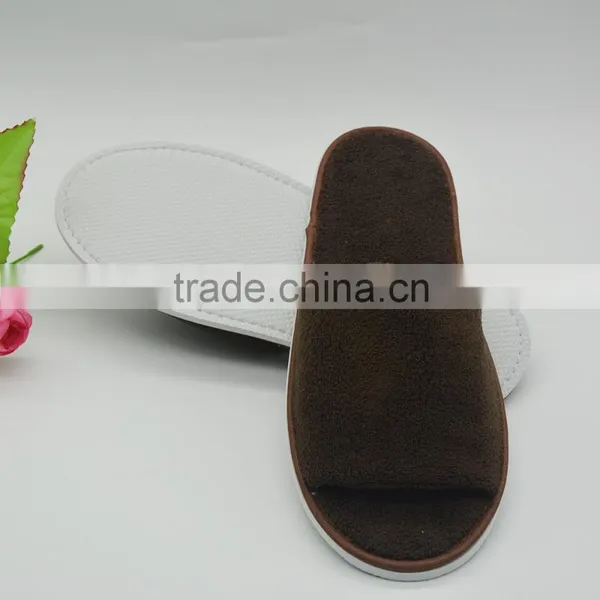 Brown Coral Fleece Hotel Disposable Slippers photo-5