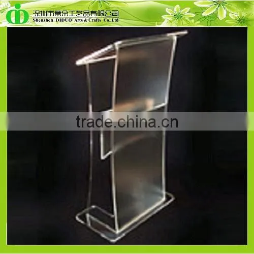 DDL-0020 ISO9001 Chinese Factory Wholesale SGS Test Crystal Acrylic Rostrum With Printing photo-3