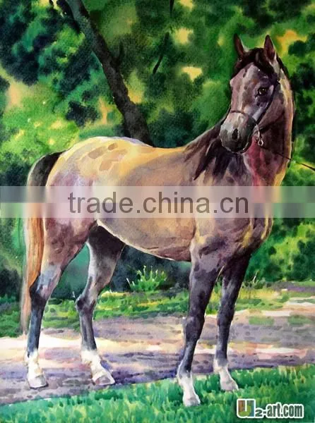 Decorative Canvas Pictures Horse Watercolor Painting Gift for Friends
