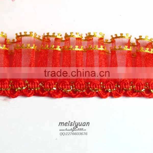 Embroidered Bridal Decorative French Red Lace Trim for Wedding Dress Bridal Bride Dresses 3d Flower Lace Embroidered Fabric