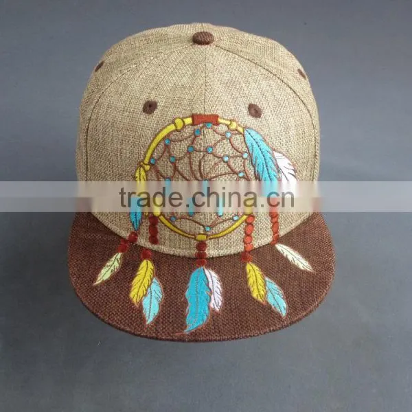 High Quility 6-Panel Falt Brim Cap With Special Front Embroidery photo-2