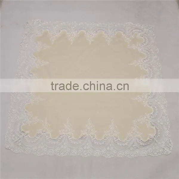 Factory New Design Cashmere Blanket With White Lace photo-3