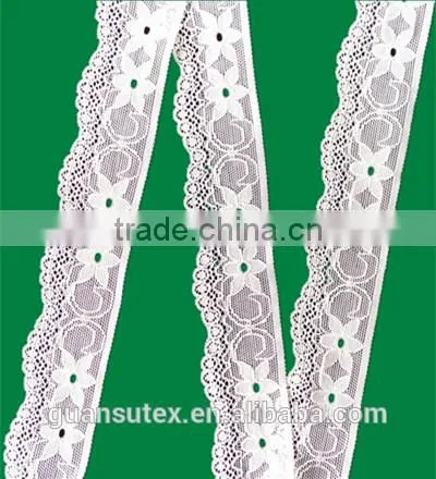 White French Chantilly Lace Trimming Nylon Bridal Lace Trimming