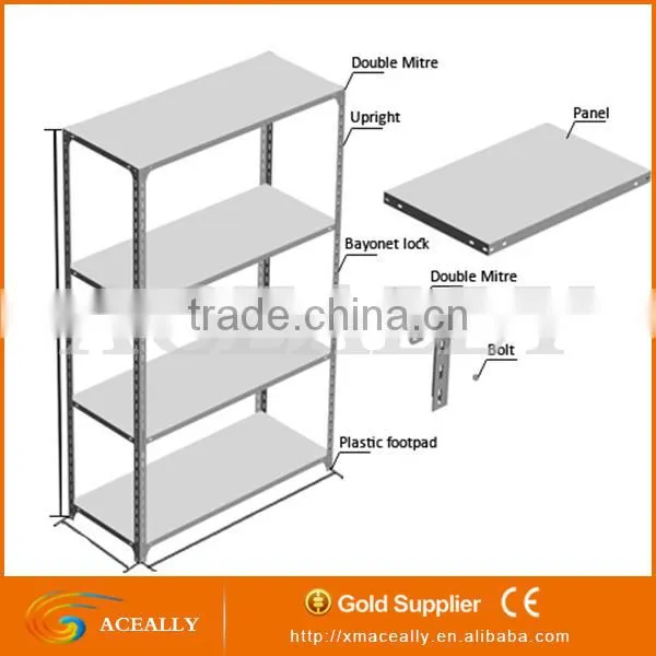 2017 Light Duty Steel/wooden Layers Stotted Angle Iron Shelving photo-6