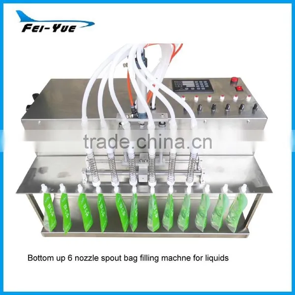 Semi Automatic Six Heads Liquid Water Filling Machine for Spout Bags photo-2