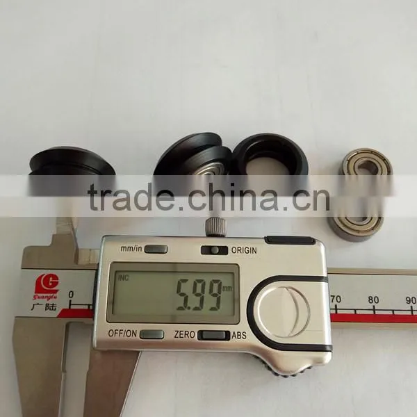 Plastic Rubber Coated Wheel Bearing V-nut Laufrollen 6x24x10 photo-3