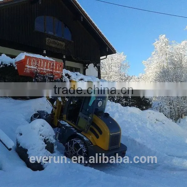 Qingdao Everun 2 Ton Wheel Loader Er20 With Snow Blade With CE photo-4