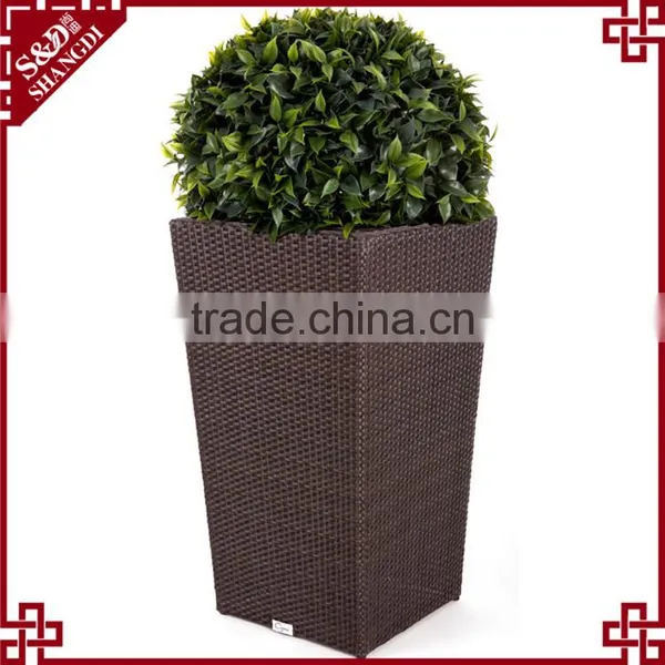 S&D Various Plastic pe Rattan Hand Made Outdoor Nursery Wicker Planter Garden Plastic Flower Pot photo-2