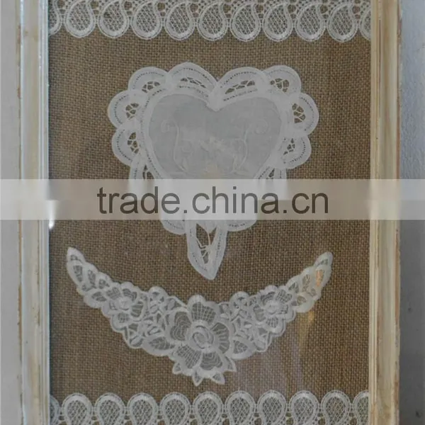 2016 New Style Antique Wooden Lace Picture Frame With Glass Covering photo-2