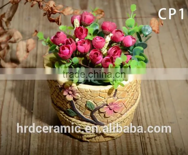 Newest Fashion Light Weight Waterproof Ornamental Cement Flowerpot photo-4
