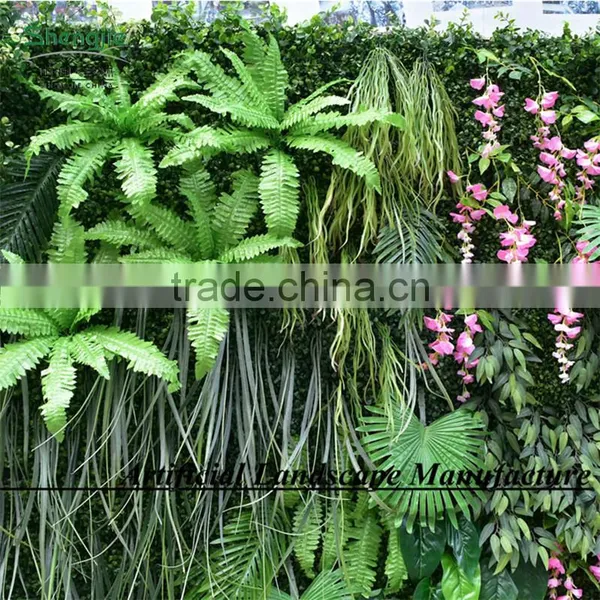 Fake Foliage Plant Wall Hanging Silk Vertical Green Plant Wall photo-5