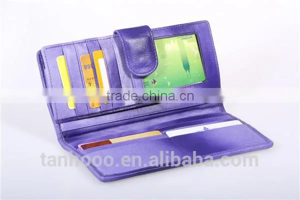 OEM Genuine Women Leather Wallet With Zipper Customize photo-3