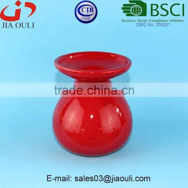 Glazed Red Ceramic Vase Centerpieces for Wedding Table photo-2