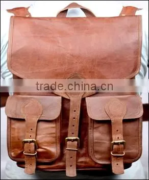 Classic Design Handmade Vintage Leather College Bag photo-2