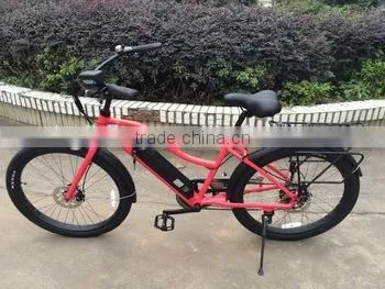 26 Inch Brushless Hub Electric Bicycle Lithium Battery Powered Electric Beach Cruiser Bike for Lady photo-2