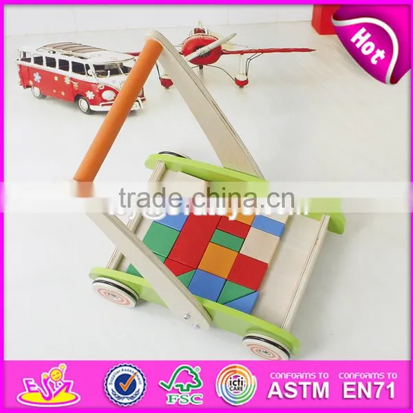2017 New Design Building Blocks Wooden Baby Walkers for Boys W16E066 photo-5