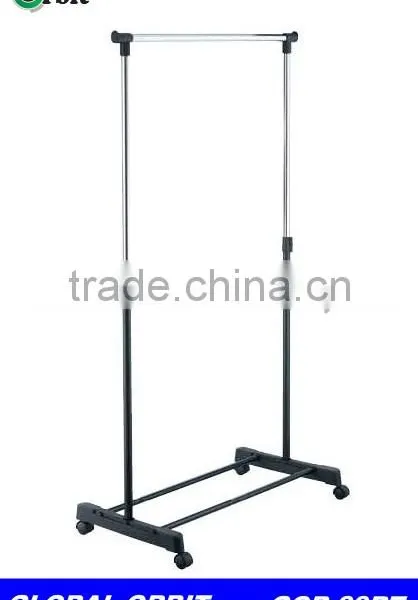 Extendable Single Clothes Rack, High Quality Clothes Hanger Rack With Wheels photo-4