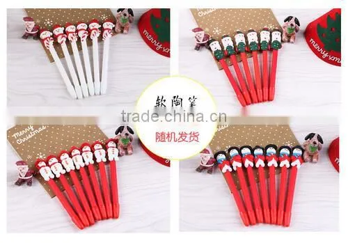 Cheap Lovely Christmas Gift Craft Pen Santa Claus Ballpoint Pen For Christmas Decoration photo-3