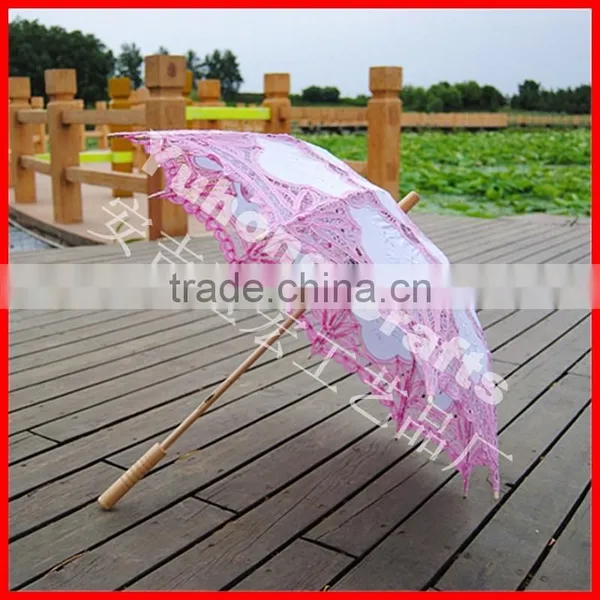 Handmade Pink Lace Umbrella for Wedding/gift/decoration photo-3