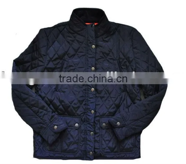 European Style Diamond Stitching Cotton Padding Quilted Bomber Jacket photo-5