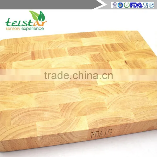 Wholesale Rubber Wood Chopping Block Square photo-5