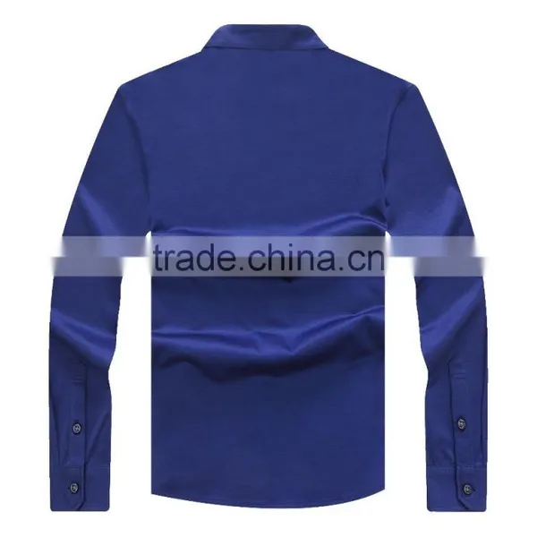Mens High Quality Slim Fit Blank Customized Mercerized Cotton t Shirt photo-2
