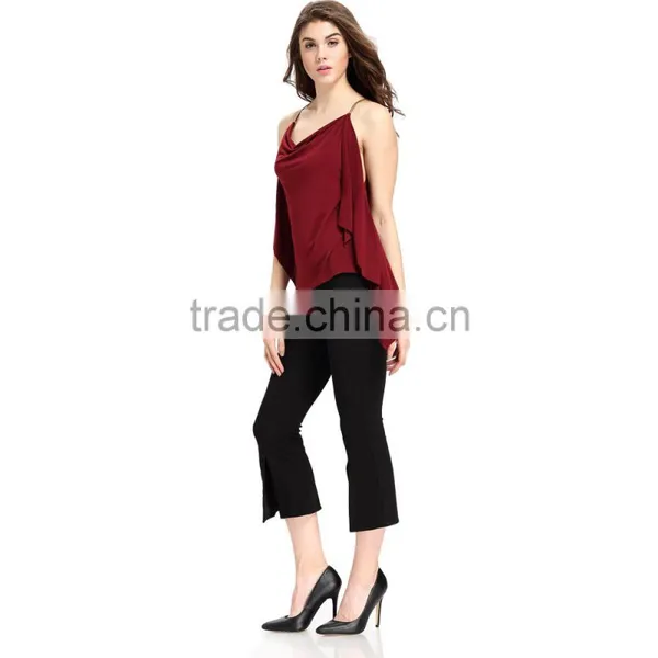 Domin Fashion Sleeveless off Shoulder Lady Top photo-5