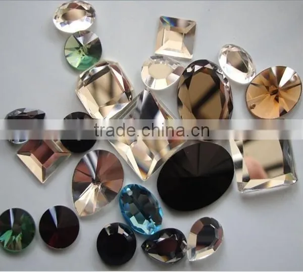2015 Wholesale Flat Back Loose Stone, Glass Flat Abck Sew-on Stone photo-2