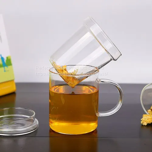 Glass Cup Kungfu Tea Cup Three Part Glass Mug Filter Glass Cup Coffee Mug Milk Cup Juice Cup for Hotel and Resturant photo-3