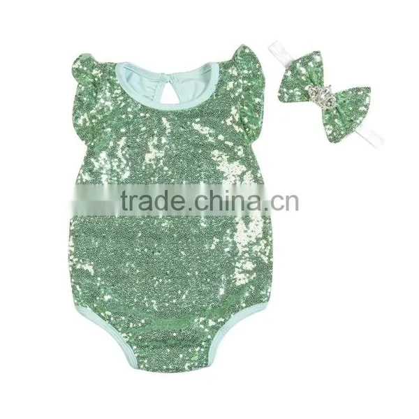 Hot Sale New Style Romper Baby Girl's Full Sequin Romper, Pretty Baby One pc Clothing photo-6