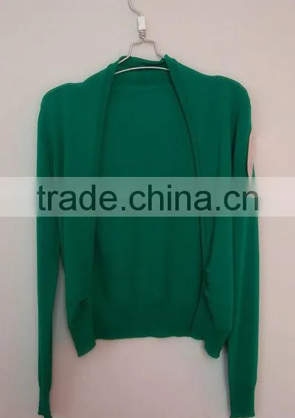 Soft Handmade V-neck Plain Color Cardigan