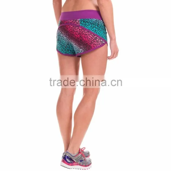 MGOO High Quality Latest Design Women Running Gyming Shorts Sublimation Printing Quick Dry Sport Pants photo-3