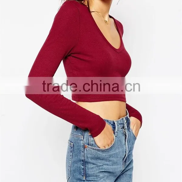 MGOO OEM/ODM Cheap Price Wine Party Club Sweater Stock Short Sweater Top Sexy V-Neck Sweater Women JR8562 photo-2