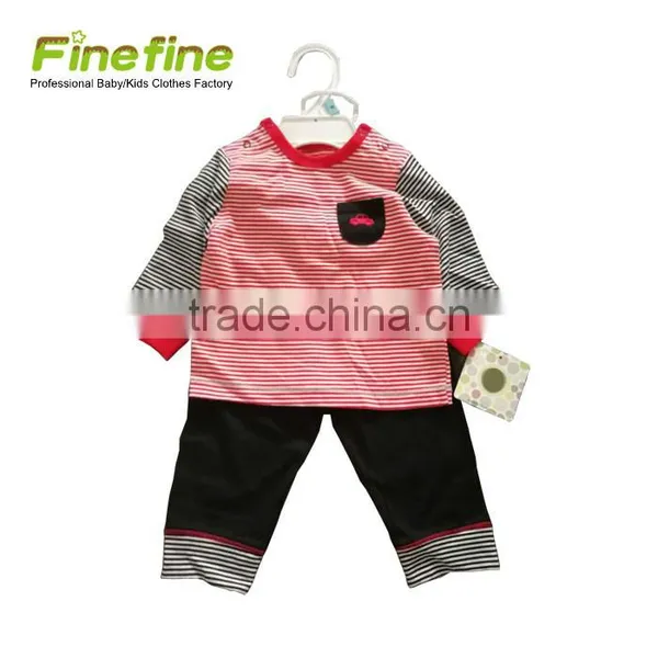 2017 New Design Baby Clothes Wholesale Baby Boys Sleep Set 2 Pieces Baby Boy Pajamas photo-3