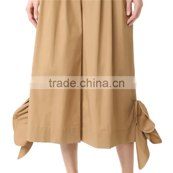 Puls Size Xxxl Polished Shirting Side Tie Khaki Cropped Pants photo-2