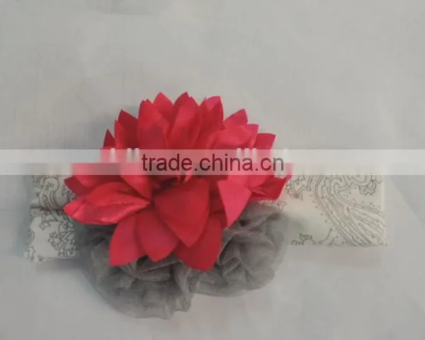 Wholesale Girls Accessories 2016 Cotton Knit Baby Headbands Elastic Besutiful Baby Girl Flower Headbands Boutique Children Bands photo-3