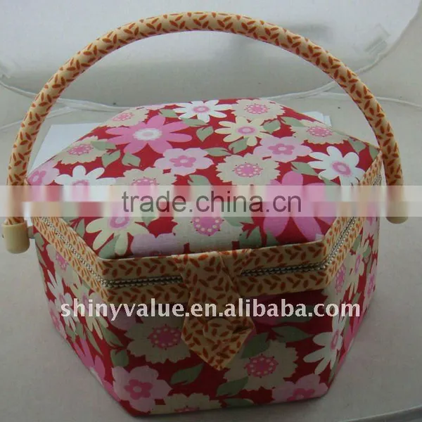 Beautiful Flower Pattern Sewing Basket Manufacturer photo-2